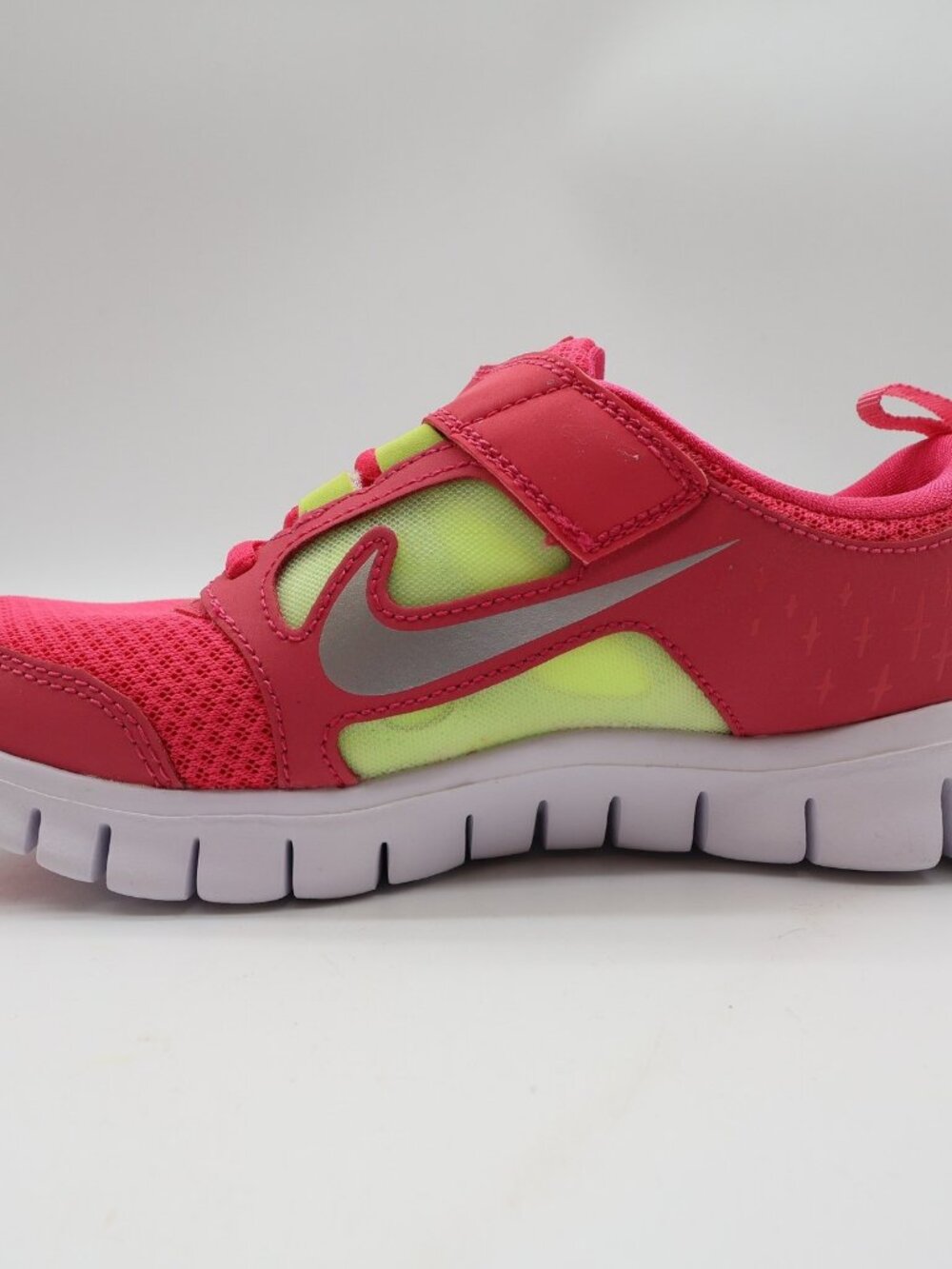 Nike Free Run 3 PSV Girls 2Y Pink Volt Athletic Running Shoes 512100-600 - Picture 13 of 14
